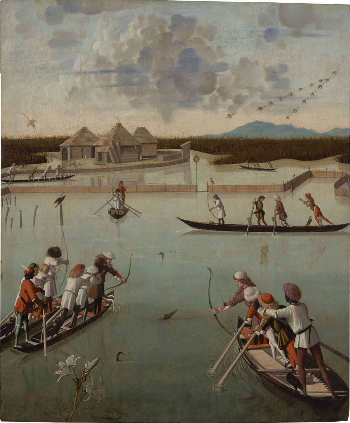 Vittore Carpaccio, Chasse dans la vallée, recto (vers 1492-1494 ; huile sur panneau, 75,4 × 63,8 cm ; Los Angeles, J. Paul Getty Museum) Vittore Carpaccio, Chasse dans la vallée, recto (vers 1492-1494 ; huile sur panneau, 75,4 × 63,8 cm ; Los Angeles, J. Paul Getty Museum)