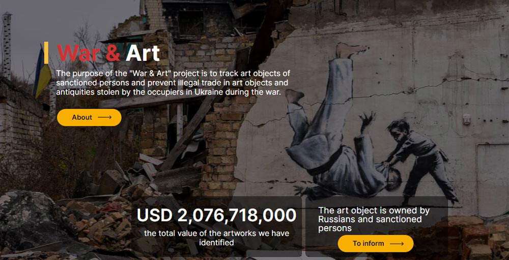 L'Ucraina lancia il database delle opere d'arte che appartengono a russi sanzionati