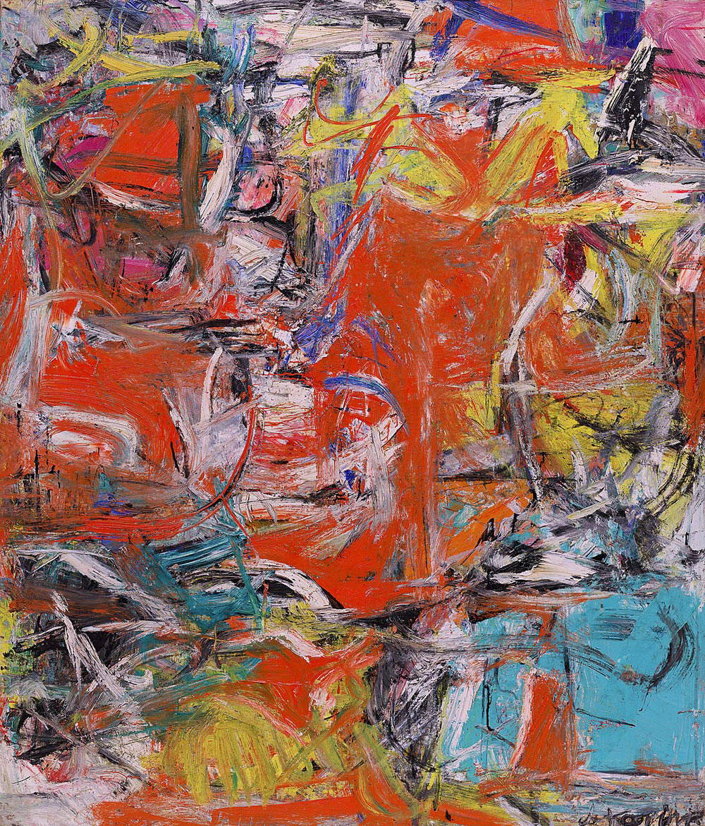 Willem de Kooning, Composición (1955; óleo, esmalte y carboncillo sobre lienzo, 201 x 175,6 cm; Nueva York, Museo Guggenheim) Willem de Kooning, Composición (1955; óleo, esmalte y carboncillo sobre lienzo, 201 x 175,6 cm; Nueva York, Museo Guggenheim)