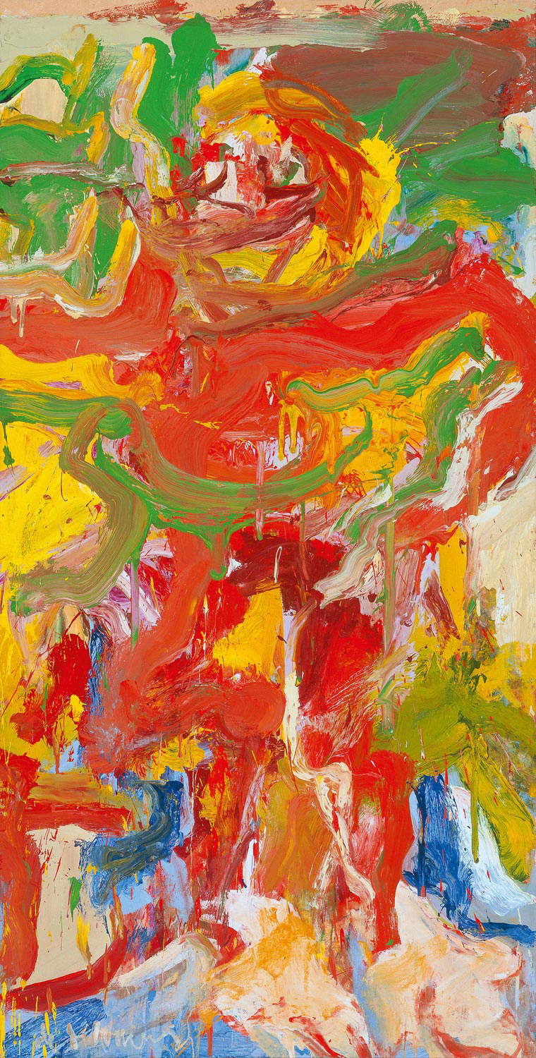 Willem de Kooning, Homme rouge à la moustache (1971 ; huile sur papier marouflé sur toile, 203,2 x 91,44 cm ; Madrid, Museo Thyssen-Bornemisza) © 2024 The Willem de Kooning Foundation, SIAE Willem de Kooning, Homme rouge à la moustache (1971 ; huile sur papier marouflé sur toile, 203,2 x 91,44 cm ; Madrid, Museo Thyssen-Bornemisza) © 2024 The Willem de Kooning Foundation, SIAE