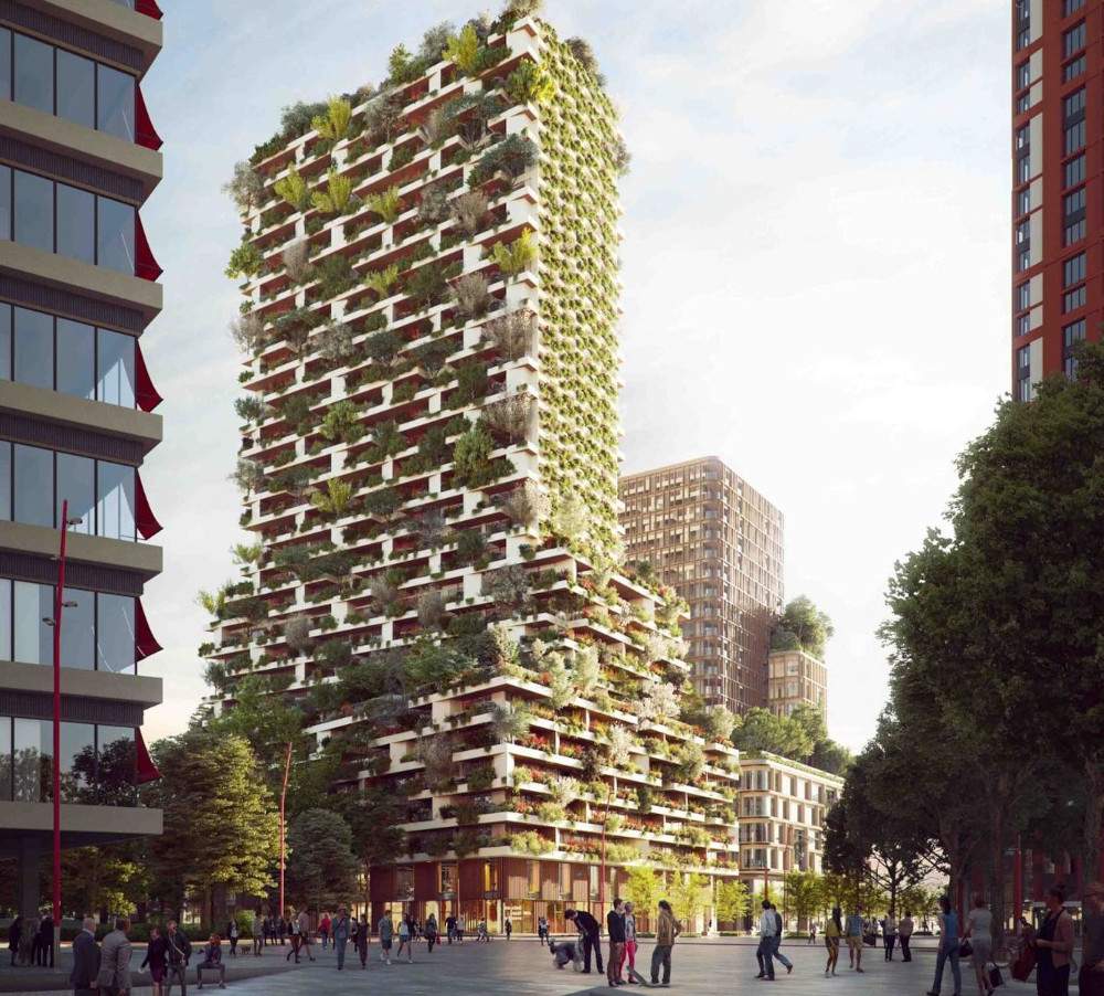 Utrecht aura sa propre forêt verticale : Wonderwoods Vertical Forest en construction 