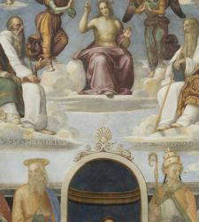 La chapelle de San Severo à Pérouse, où Raphaël et le Pérugin ont peint le même mur.
