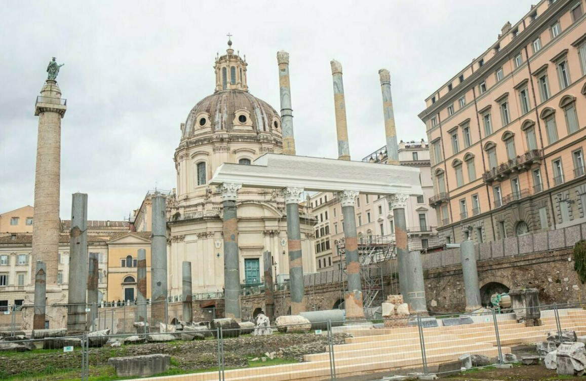 Basílica Ulpia tras la restauración Basílica Ulpia tras la restauración