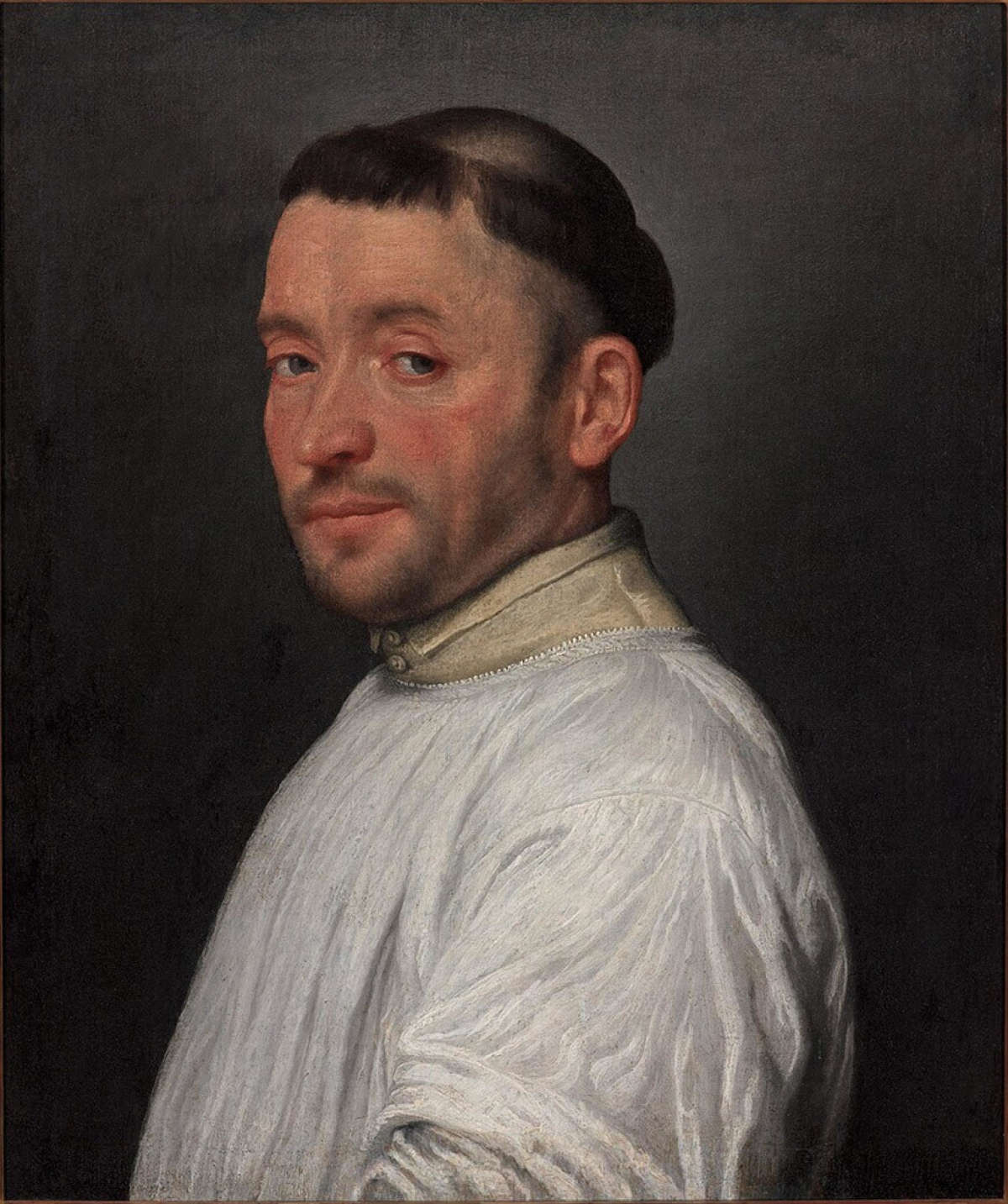 Giovanni Battista Moroni, Portrait of Canonico lateranense (Basilio Zanchi) (c. 1558; oil on canvas, 58 x 48 cm; Rotterdam, Museum Boijmans Van Beuningen, inv. 2559)