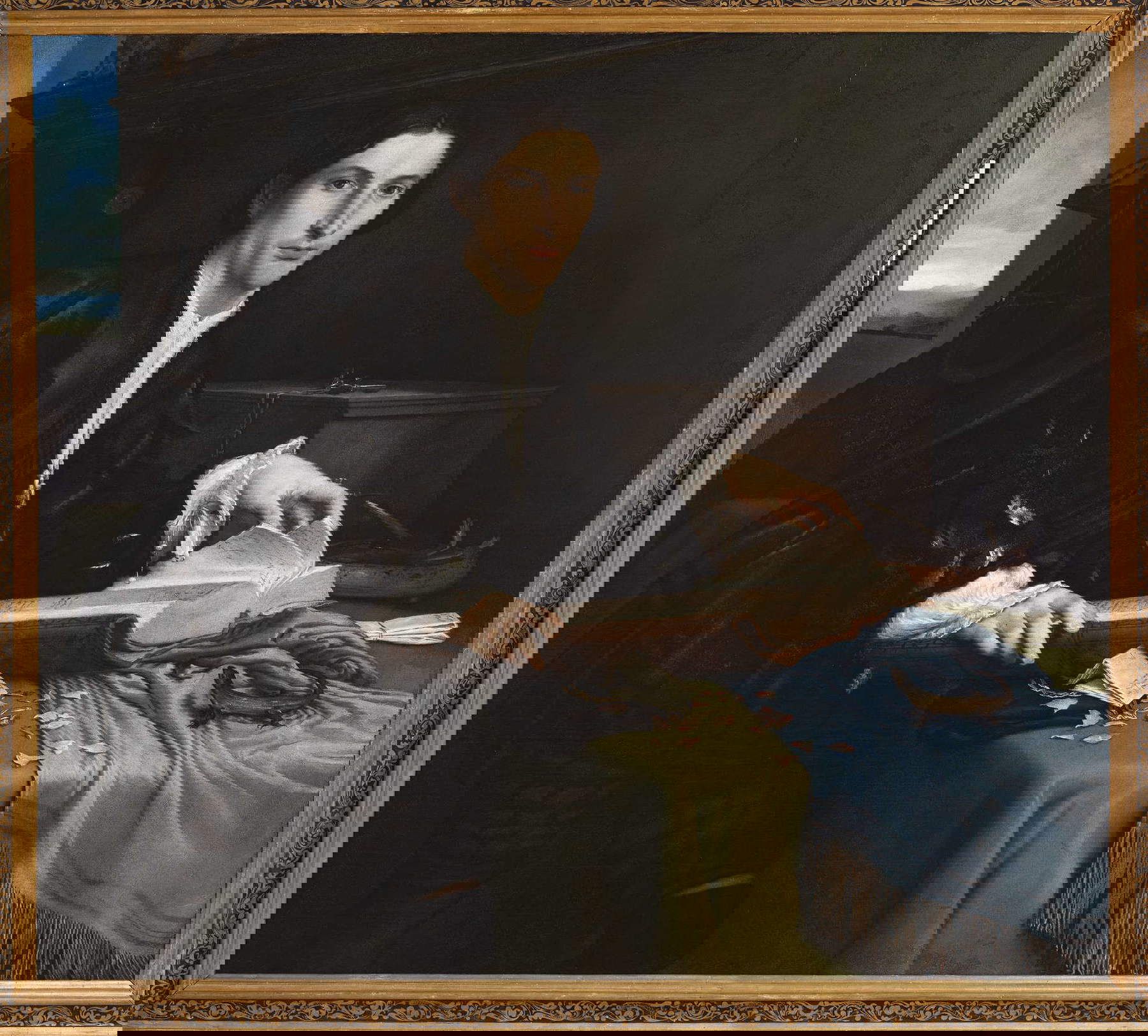 Lorenzo Lotto, Portrait d'un jeune homme (vers 1530 ; huile sur toile, 98 x 111 cm ; Venise, Galerie de l'Accademia, inv. 912)