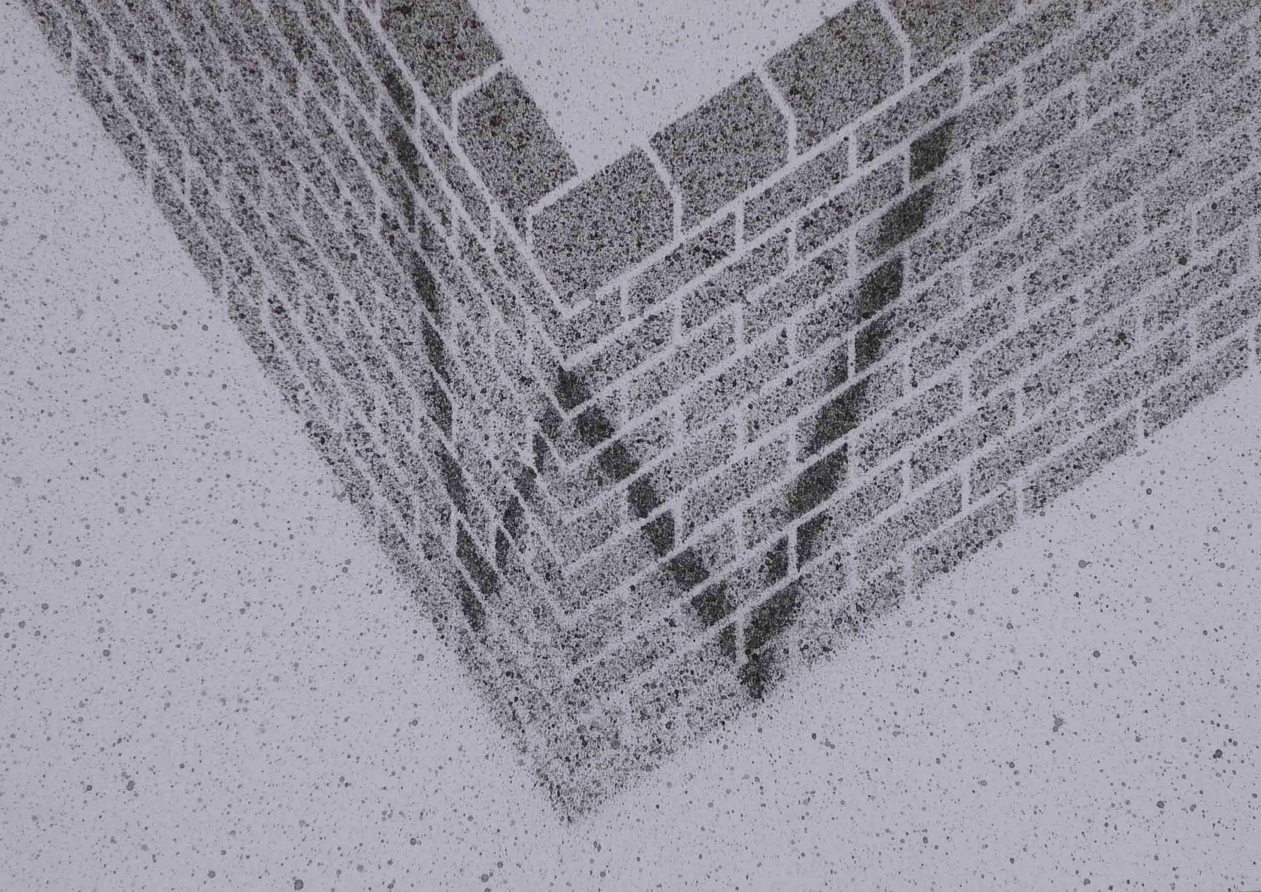 Gianluca Sgherri, Muro de arena (2012; tinta china sobre papel, 21 x 29,7 cm) Gianluca Sgherri, Muro de arena (2012; tinta china sobre papel, 21 x 29,7 cm)