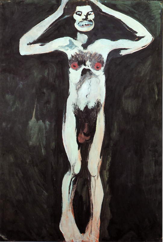 Lorenzo Viani, The Obsessed (1910-1912; oil on cardboard, 71 X 103 cm; Lucarelli Donation)