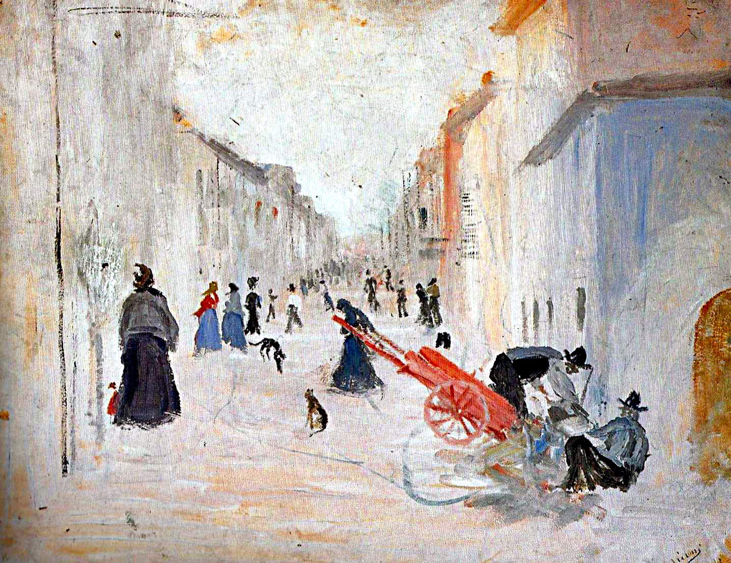 Lorenzo Viani, Strada Viareggina (1905; oil on cardboard, 59 X 48 cm; Varraud Santini Collection)
