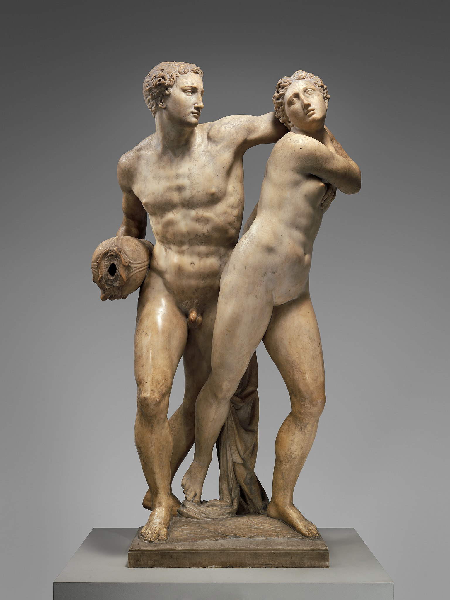 Battista Lorenzi, Alphaeus and Arethusa (1568-1570; marble, 148.9 x 82.9 x 59.7 cm; New York, Metropolitan Museum) Battista Lorenzi, Alphaeus and Arethusa (1568-1570; marble, 148.9 x 82.9 x 59.7 cm; New York, Metropolitan Museum)