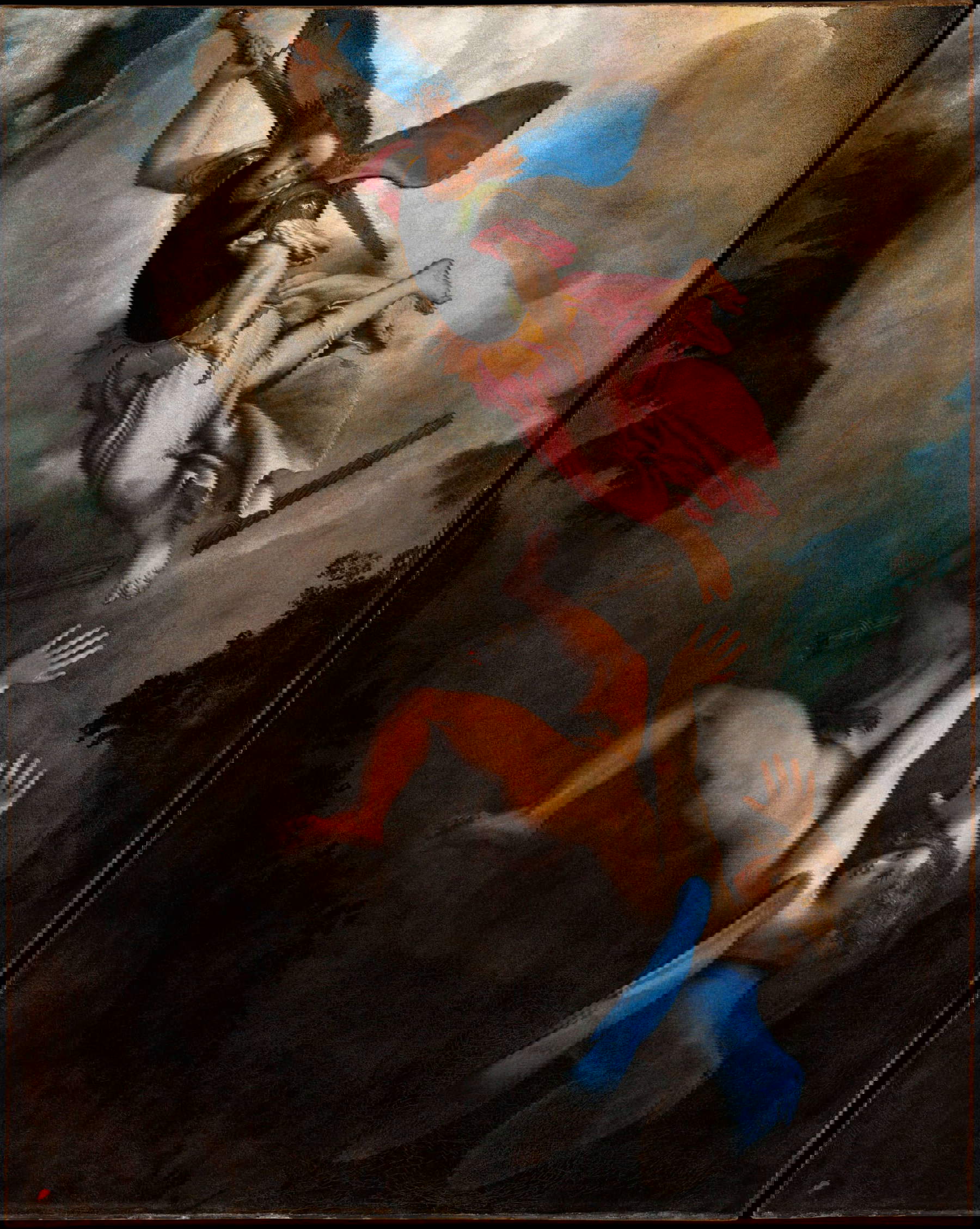 6. Lorenzo Lotto, Der heilige Erzengel Michael jagt Luzifer (um 1545; Öl auf Leinwand, 167 x 135 cm; Loreto, Museo Pontificio Santa Casa)