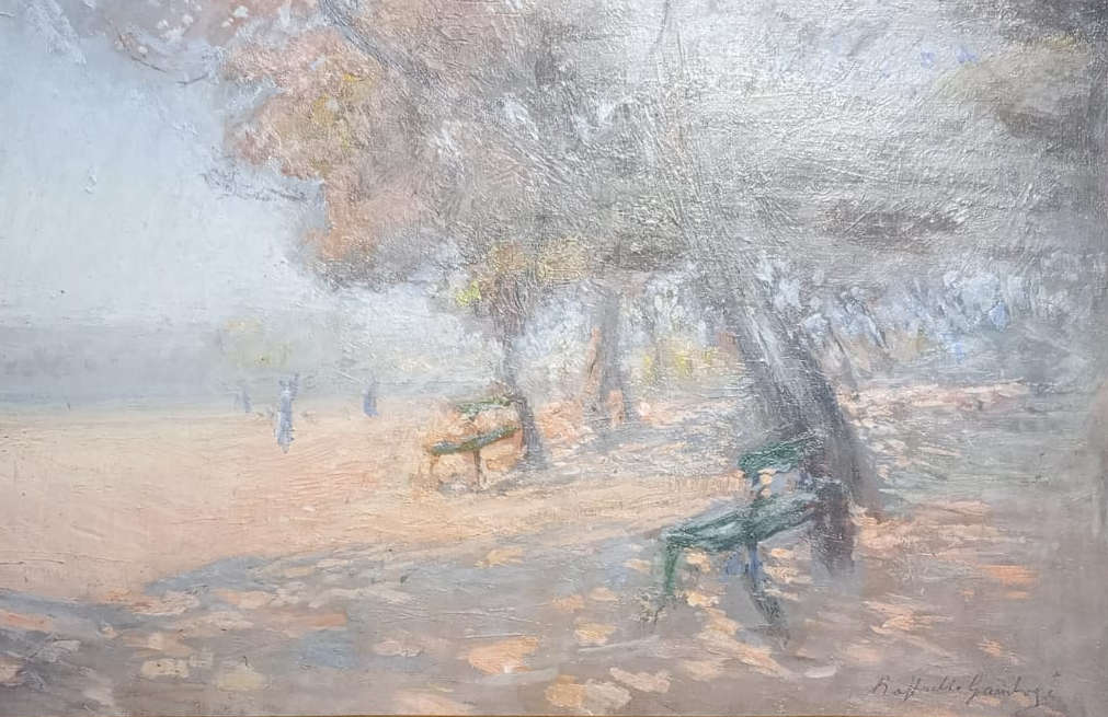Raffaello Gambogi, Gärten in Ardenza (1930-1940; Öl auf Tafel, 33 x 50 cm; Privatsammlung) Raffaello Gambogi, Gärten in Ardenza (1930-1940; Öl auf Tafel, 33 x 50 cm; Privatsammlung)