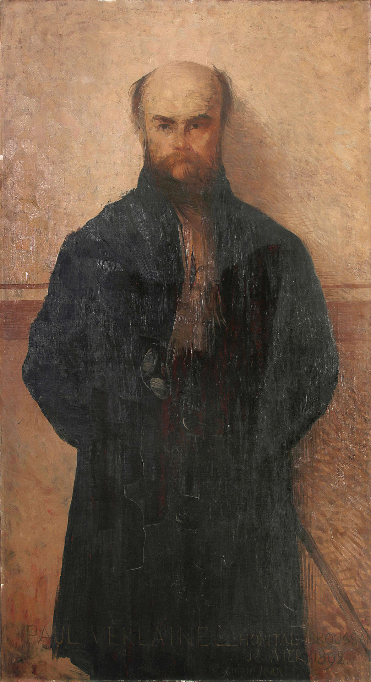 Edmond Aman-Jean, Ritratto di Paul Verlaine (1891-1892; olio su tela, 125,5 x 70 cm; Metz, Musée de La Cour d'Or) Edmond Aman-Jean, Ritratto di Paul Verlaine (1891-1892; olio su tela, 125,5 x 70 cm; Metz, Musée de La Cour d'Or)