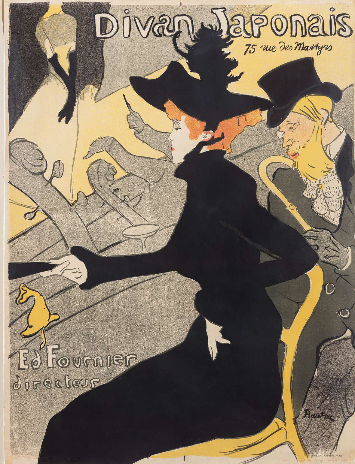 Henri de Toulouse-Lautrec, Divan japonais (1893; litografia; Svizzera, Collezione Michel & Sonja Langenstein) Foto: David Bordes Henri de Toulouse-Lautrec, Divan japonais (1893; litografia; Svizzera, Collezione Michel & Sonja Langenstein) Foto: David Bordes