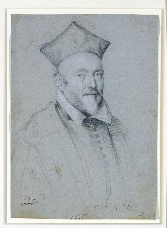 1. Ottavio Leoni, Portrait of Francesco Maria del Monte (1616; black pencil and traces of white on blue paper, 229 x 165 mm; Sarasota, John and Mable Ringling Museum of Art) 1. Ottavio Leoni, Portrait of Francesco Maria del Monte (1616; black pencil and traces of white on blue paper, 229 x 165 mm; Sarasota, John and Mable Ringling Museum of Art)