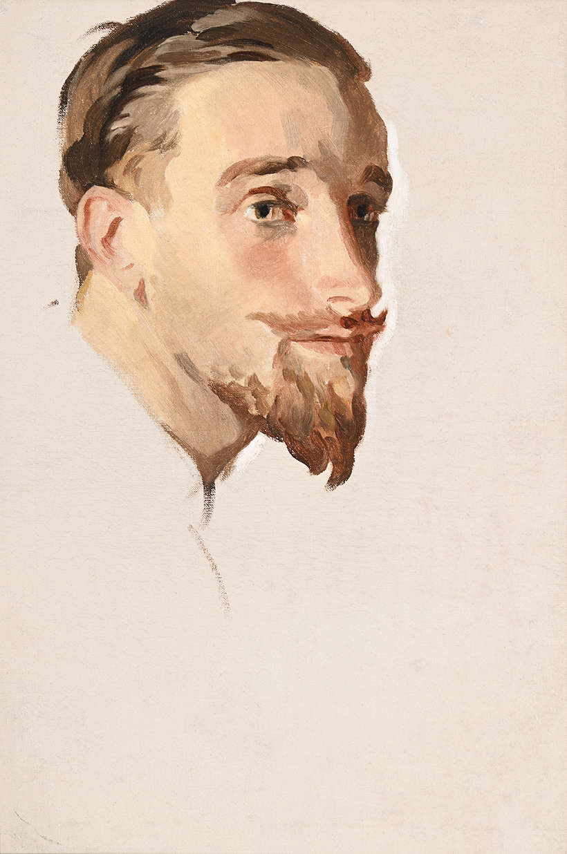 Glyn Philpot, Study for a Portrait of Gerland Heard (oil on cardboard)