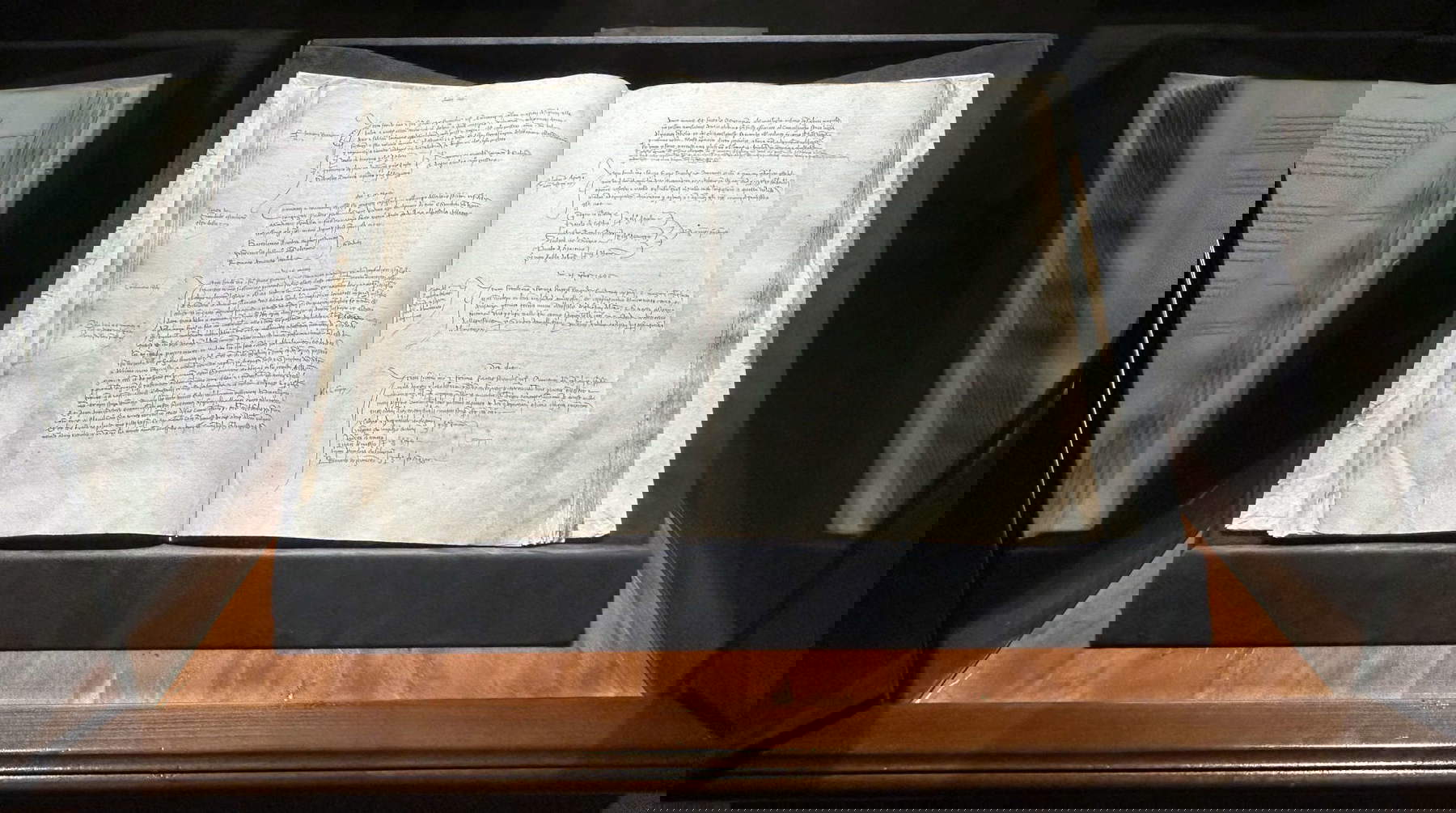 The copy of Michelangelo's baptismal act.