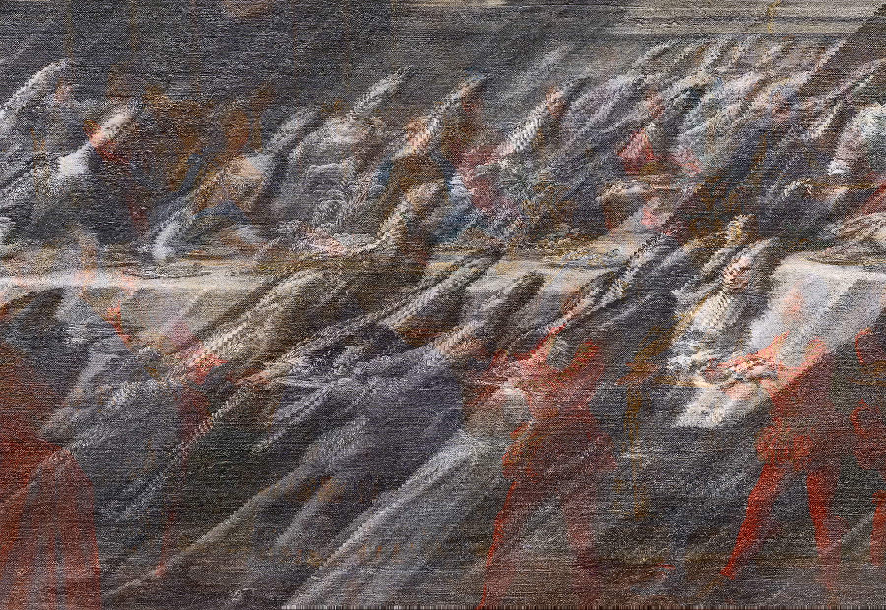 Ilario Mercanti detto lo Spolverini, Banchetto nuziale in onore di Elisabetta Farnese nel Palazzo Ducale di Parma, dettaglio