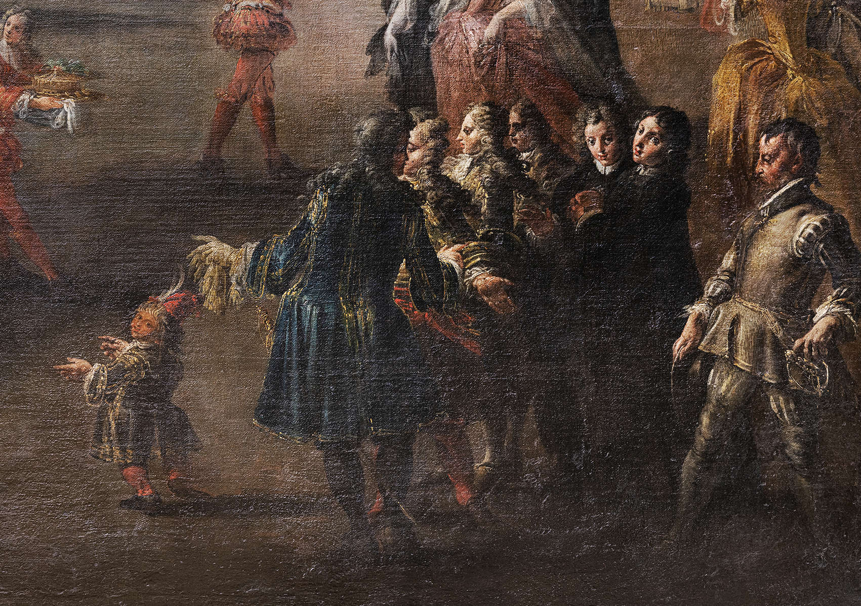 Ilario Mercanti detto lo Spolverini, Banchetto nuziale in onore di Elisabetta Farnese nel Palazzo Ducale di Parma, dettaglio