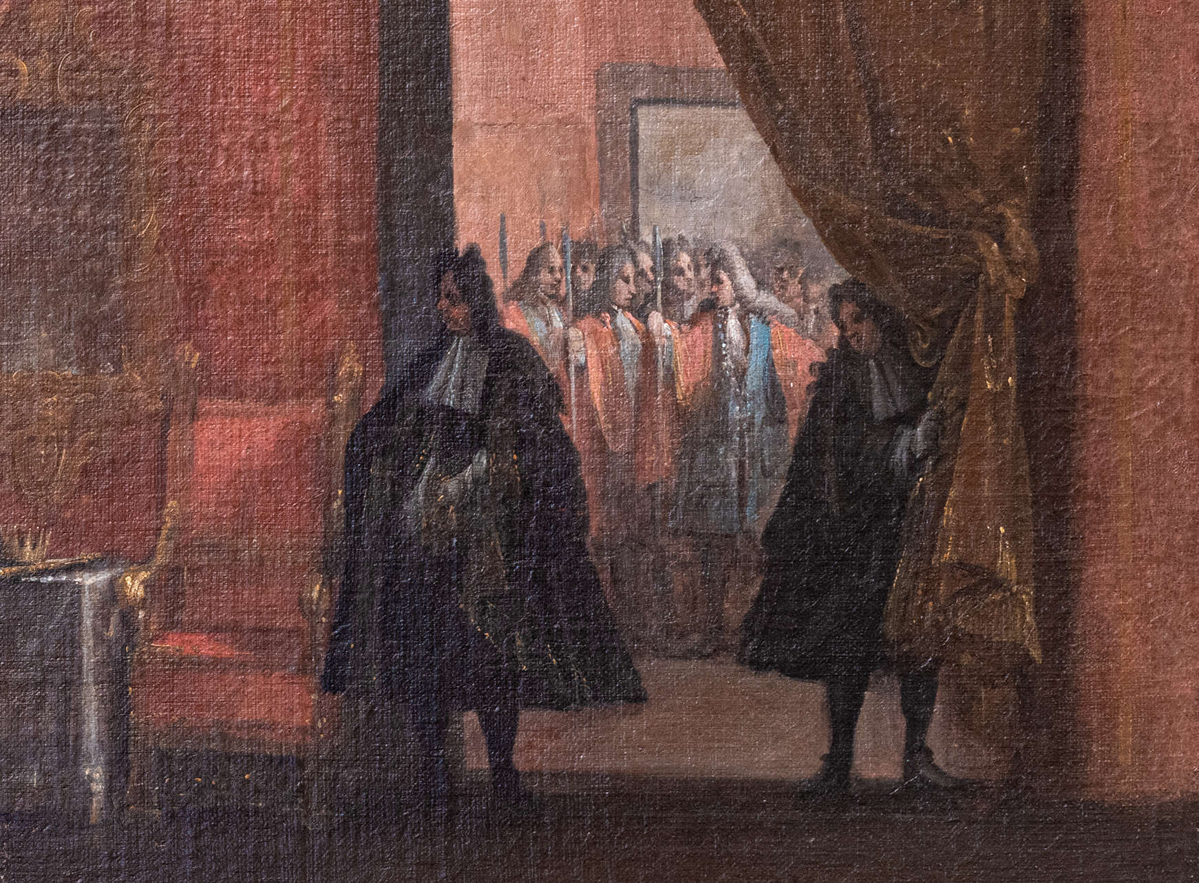 Ilario Mercanti detto lo Spolverini, Il cardinale Gozzadini rende visita a Elisabetta Farnese, dettaglio