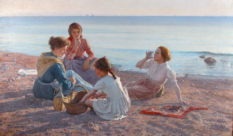 Elin Danielson Gambogi, La merienda (1904; óleo sobre lienzo, 83,5 x 139,5 cm; Kokkola, Museo K.H.Renlund) Elin Danielson Gambogi, La merienda (1904; óleo sobre lienzo, 83,5 x 139,5 cm; Kokkola, Museo K.H.Renlund)