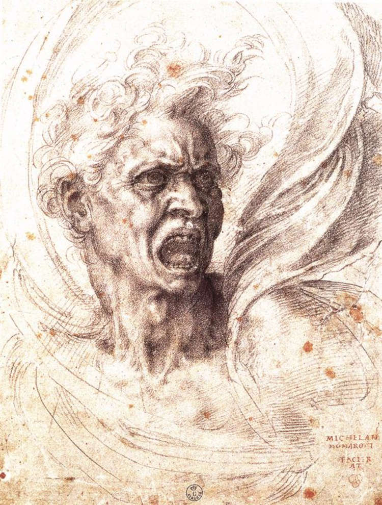 Par Michel-Ange, La Furia (vers 1525 ; dessin, 357 x 251 mm ; Florence, Galerie des Offices, Cabinet des estampes)            <br/>
			        <!-- fine testo -->
        <p style=