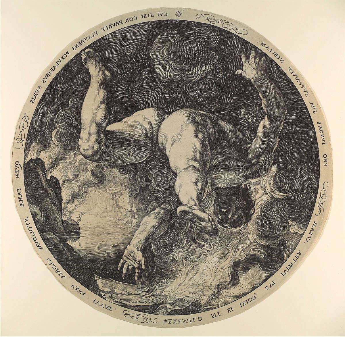 Hendrick Goltzius, Issione (bulino, diametro 321 mm) Hendrick Goltzius, Issione (bulino, diametro 321 mm)