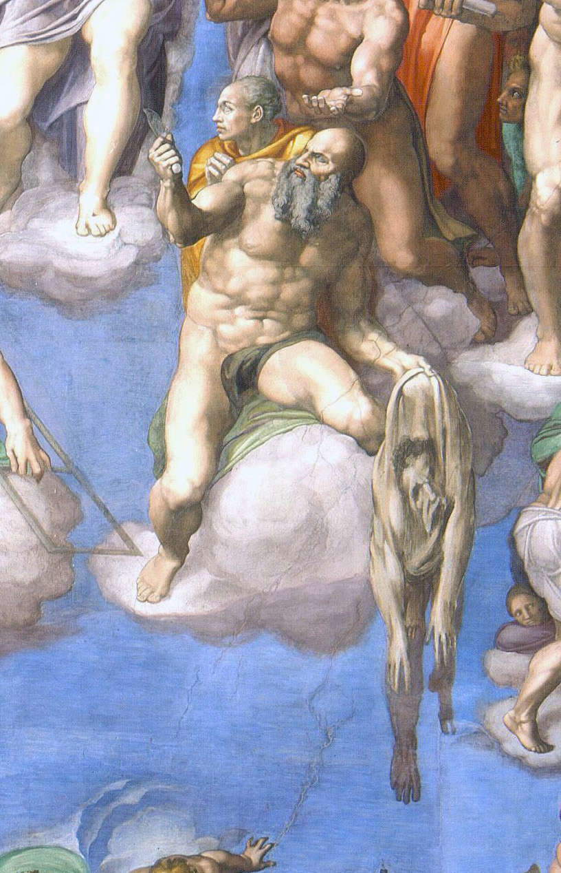 Michelangelo, Giudizio universale, dettaglio dell'affresco della Cappella Sistina Michelangelo, Giudizio universale, dettaglio dell'affresco della Cappella Sistina