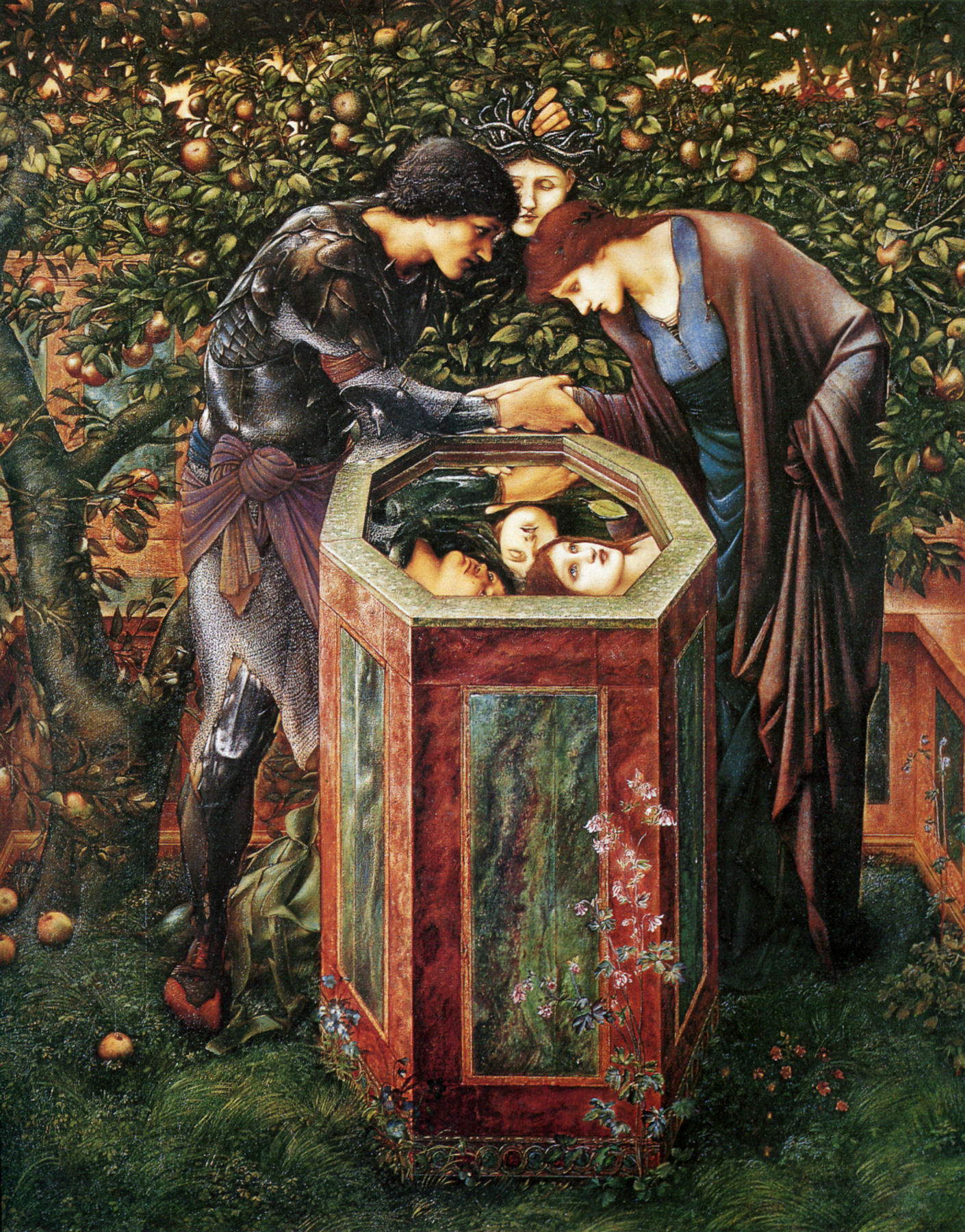 Edward Burne-Jones, La cabeza mortal (1885; técnica mixta sobre papel, 153,7 x 129 cm; Southampton, Southampton City Art Gallery) Edward Burne-Jones, La cabeza mortal (1885; técnica mixta sobre papel, 153,7 x 129 cm; Southampton, Southampton City Art Gallery)