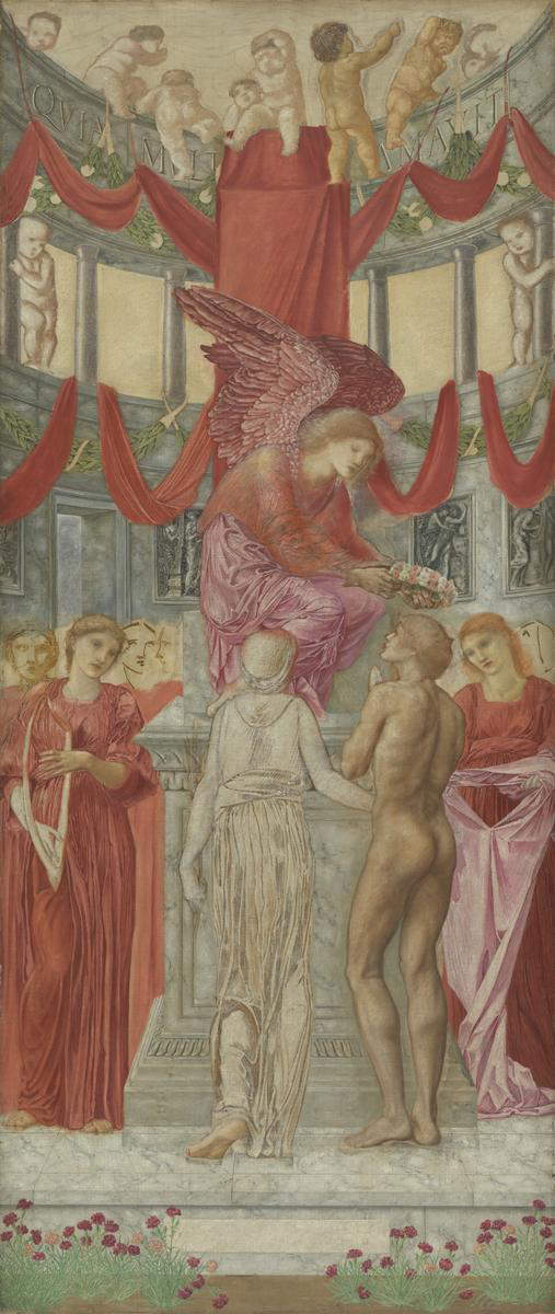 Edward Burne-Jones, El templo del amor (c. 1872; óleo sobre lienzo, 213,4 x 92,7 cm; Londres, Tate) Edward Burne-Jones, El templo del amor (c. 1872; óleo sobre lienzo, 213,4 x 92,7 cm; Londres, Tate)