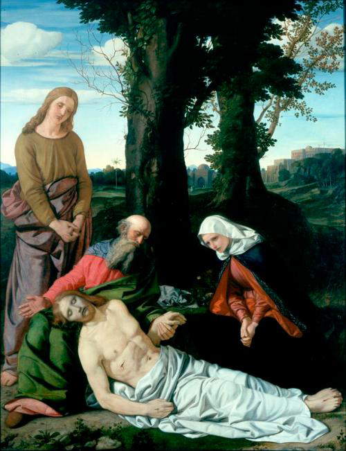 William Dyce, Lamentación por Cristo muerto (1835; óleo sobre lienzo, 210 x 165 cm; Ayuntamiento de Aberdeen (Archivos, Galería y Museos de Aberdeen) William Dyce, Lamentación por Cristo muerto (1835; óleo sobre lienzo, 210 x 165 cm; Ayuntamiento de Aberdeen (Archivos, Galería y Museos de Aberdeen)