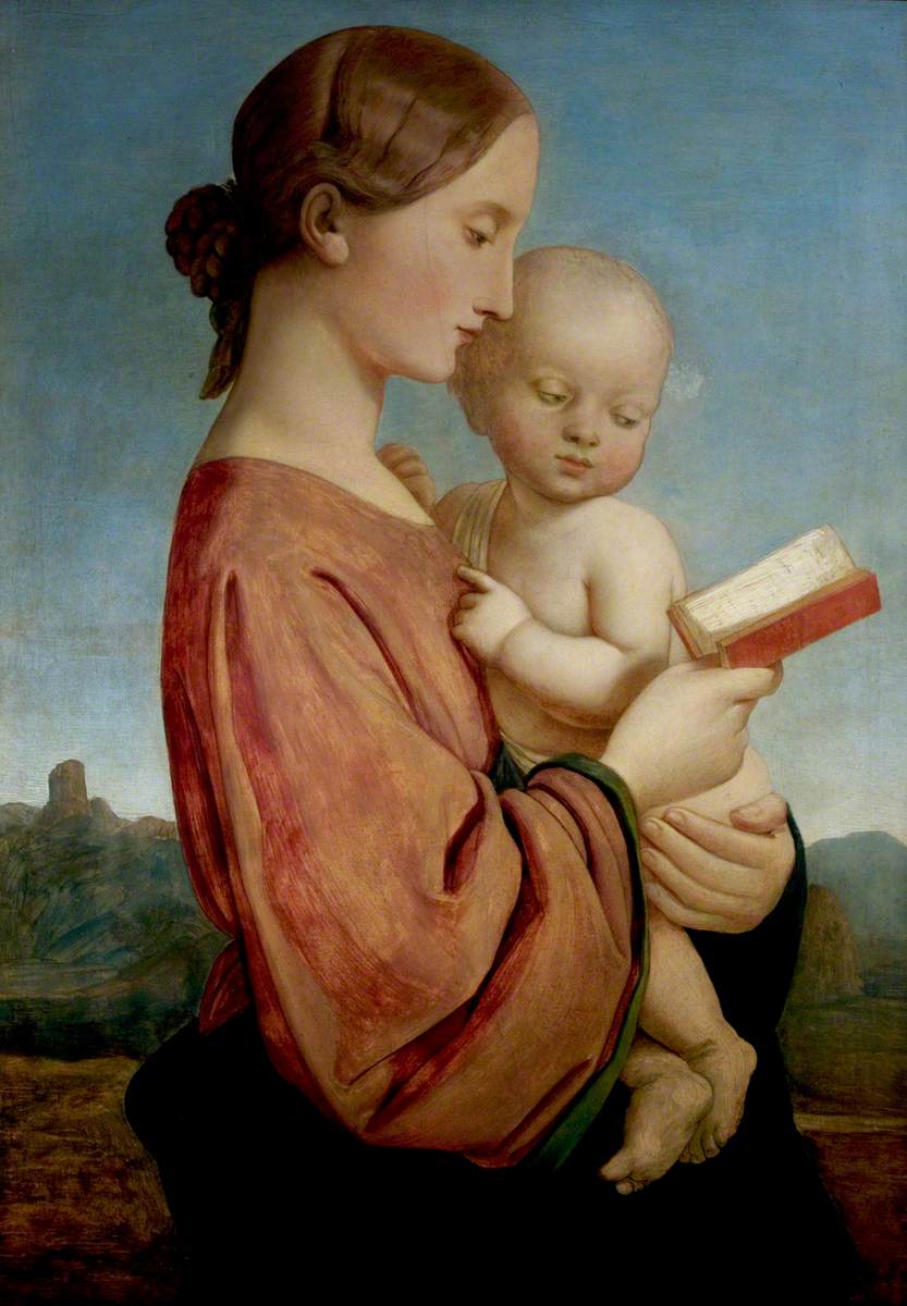 William Dyce, Virgen con el Niño (c. 1845; óleo sobre yeso, 78,7 x 60,3 cm; Nottingham, Nottingham City Museums & Galleries) William Dyce, Virgen con el Niño (c. 1845; óleo sobre yeso, 78,7 x 60,3 cm; Nottingham, Nottingham City Museums & Galleries)