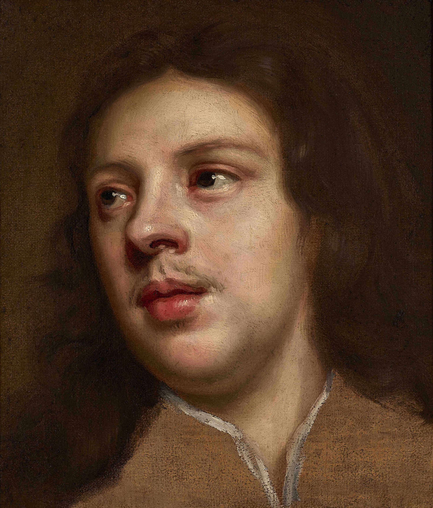 Mary Beale, Étude à l'huile pour Charles Beale (vers 1660 ; huile sur toile, 29 x 25,7 cm). Présentée par la Weiss Gallery