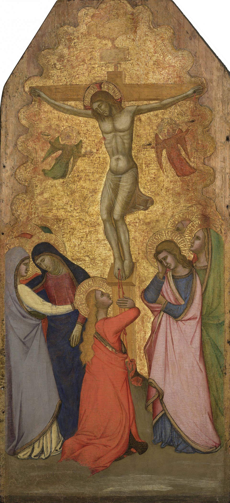 Andrea Bonaiuti, Crucifixion (c. 1360; tempera on panel, gold ground, 130 x 59.5 cm).