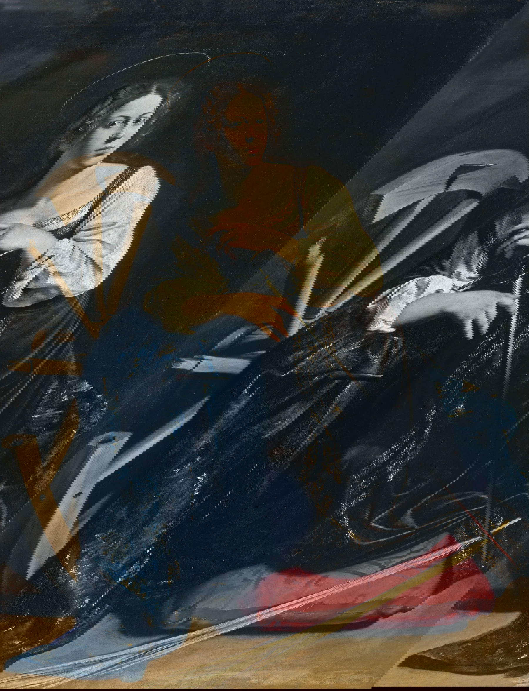 3. Caravaggio, Heilige Katharina von Alexandrien (1598-1599; Öl auf Leinwand, 173 x 133 cm; Madrid, Museo Nacional Thyssen-Bornemisza)