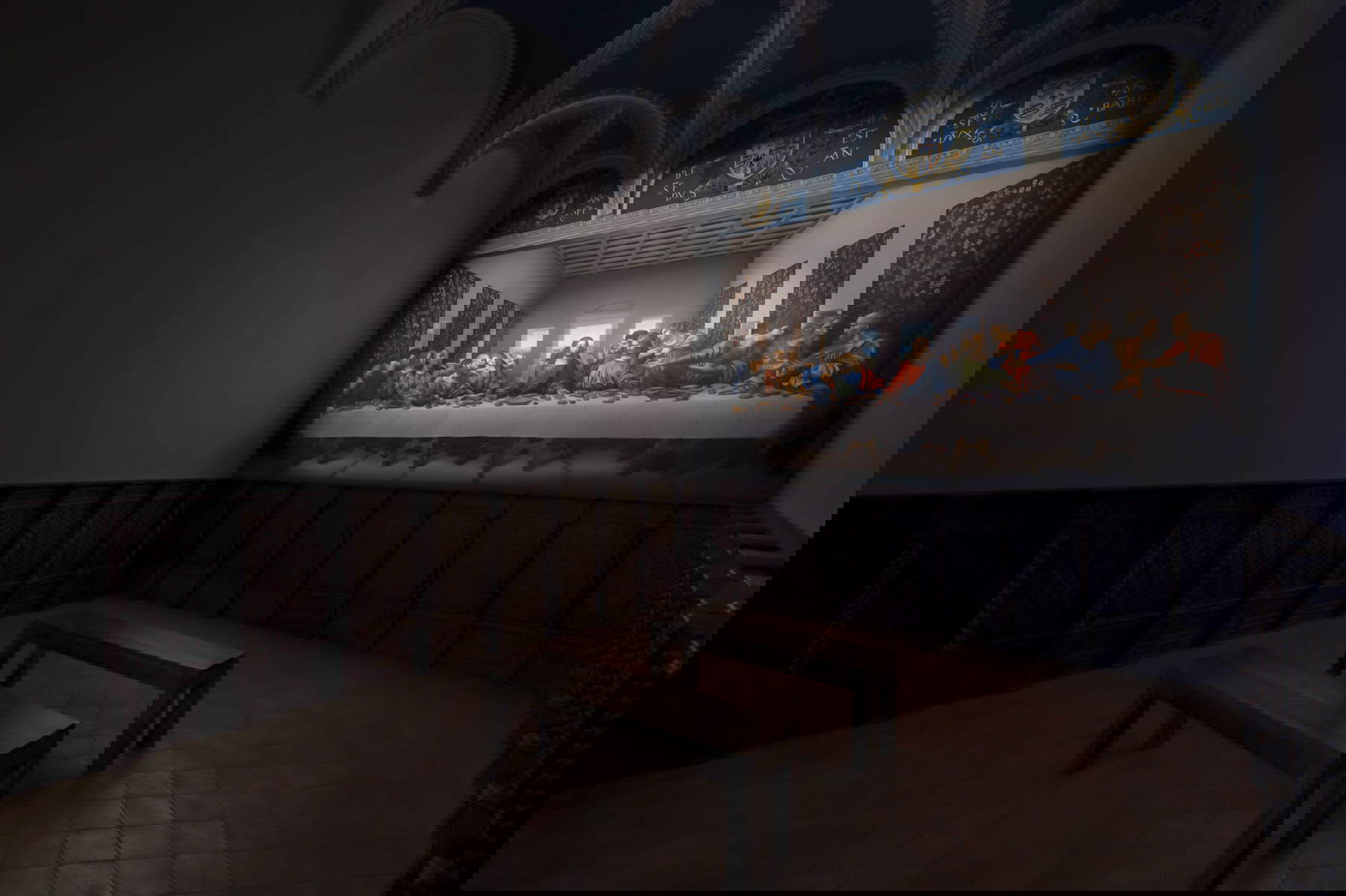 Der Raum mit der Rekonstruktion des letzten Abendmahls