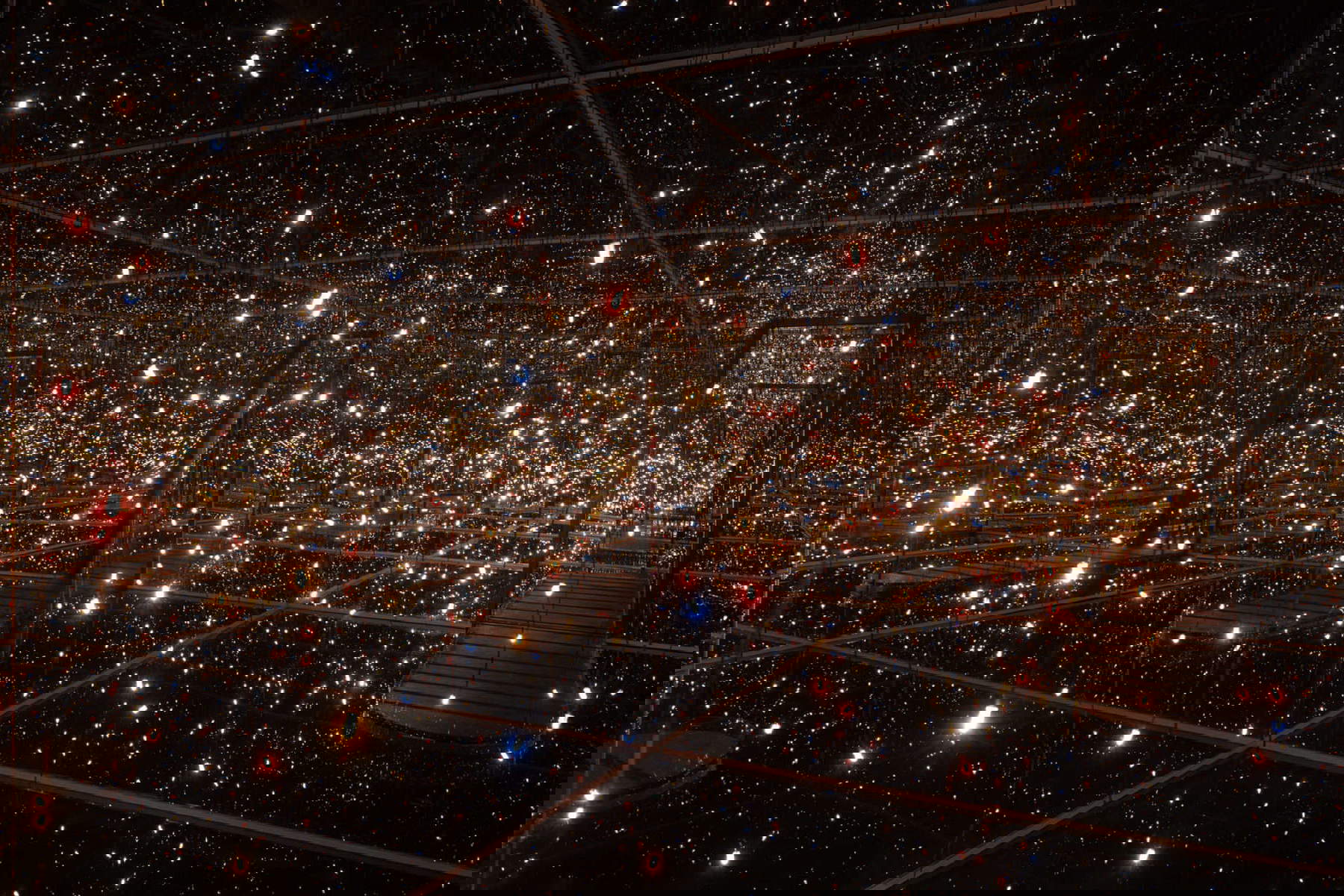 Yayoi Kusama, Glühwürmchen auf dem Wasser, Detail Yayoi Kusama, Glühwürmchen auf dem Wasser, Detail