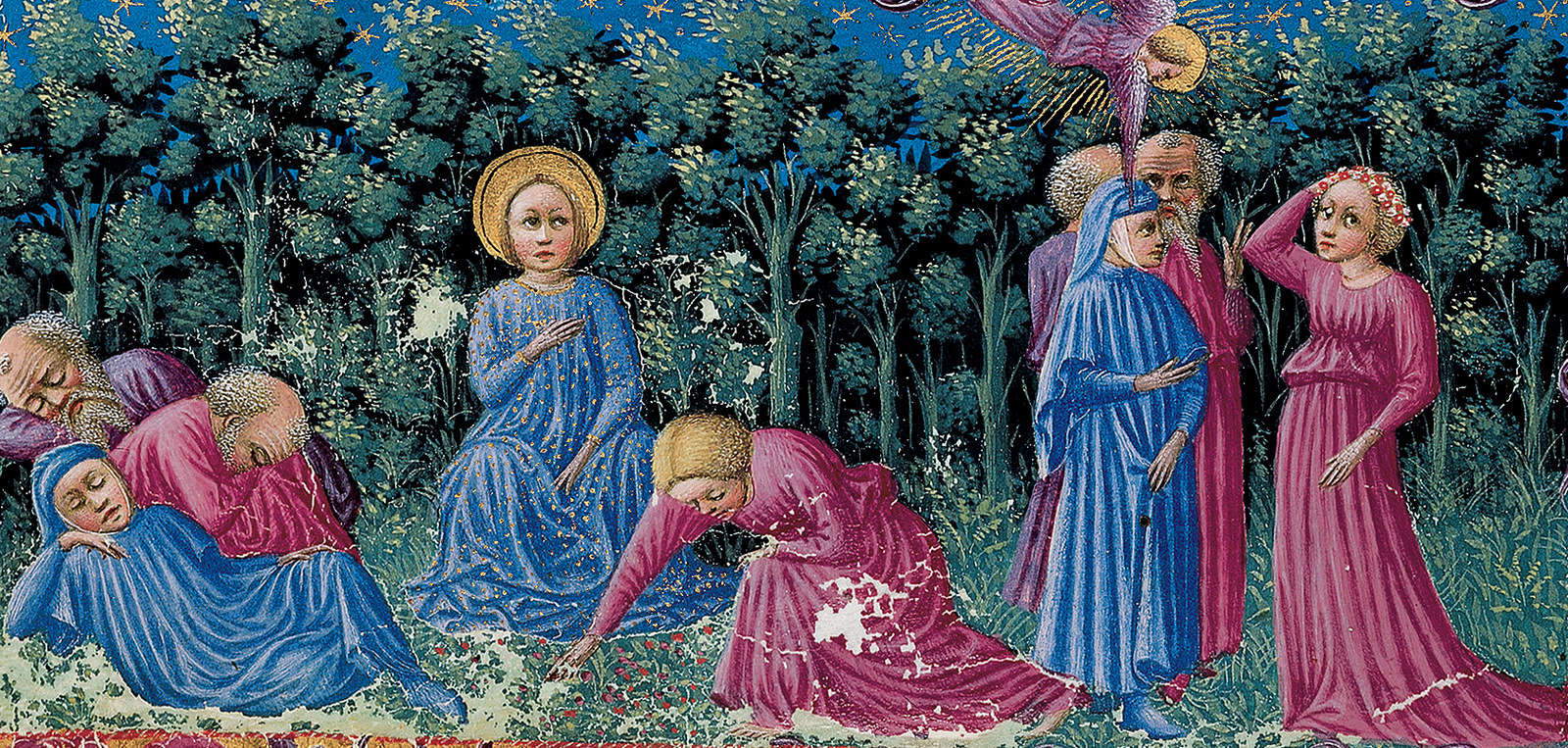Maestro del Codice Yates Thompson, Paradiso terrestre, dal Codice Yates Thompson, f. 116v (1444-1450; pergamena, 36,5 x 25,8 cm; Londra, British Library) Maestro del Codice Yates Thompson, Paradiso terrestre, dal Codice Yates Thompson, f. 116v (1444-1450; pergamena, 36,5 x 25,8 cm; Londra, British Library)
