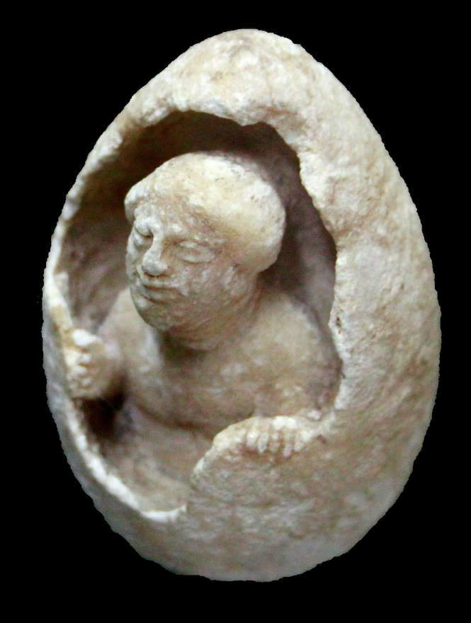 Greek artist, Helen of Troy hatched from egg (450-400 BC; limestone; Metapontum, National Archaeological Museum)