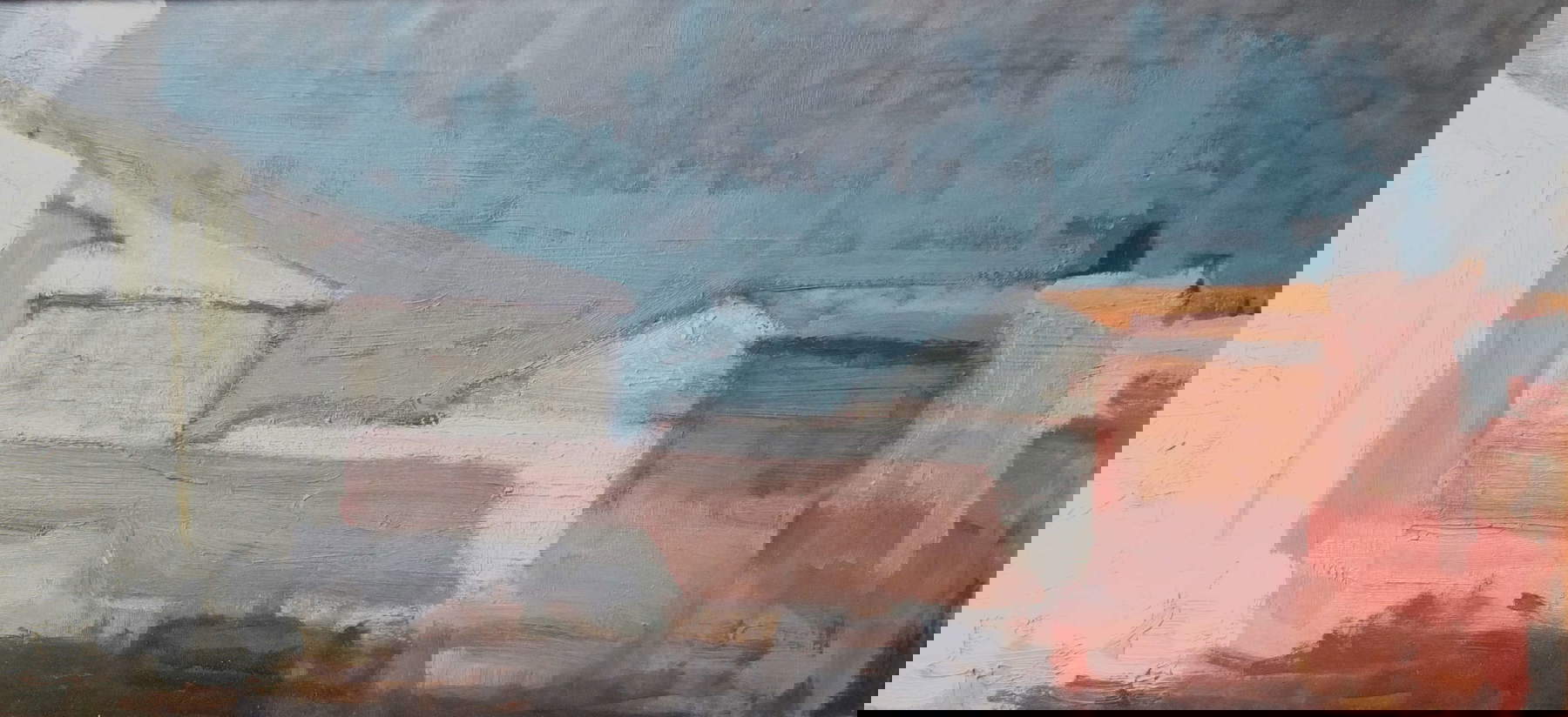 Remo Brizzi, Houses of the Lame Quarter (2012; oil on canvas; Remo Brizzi Archive)