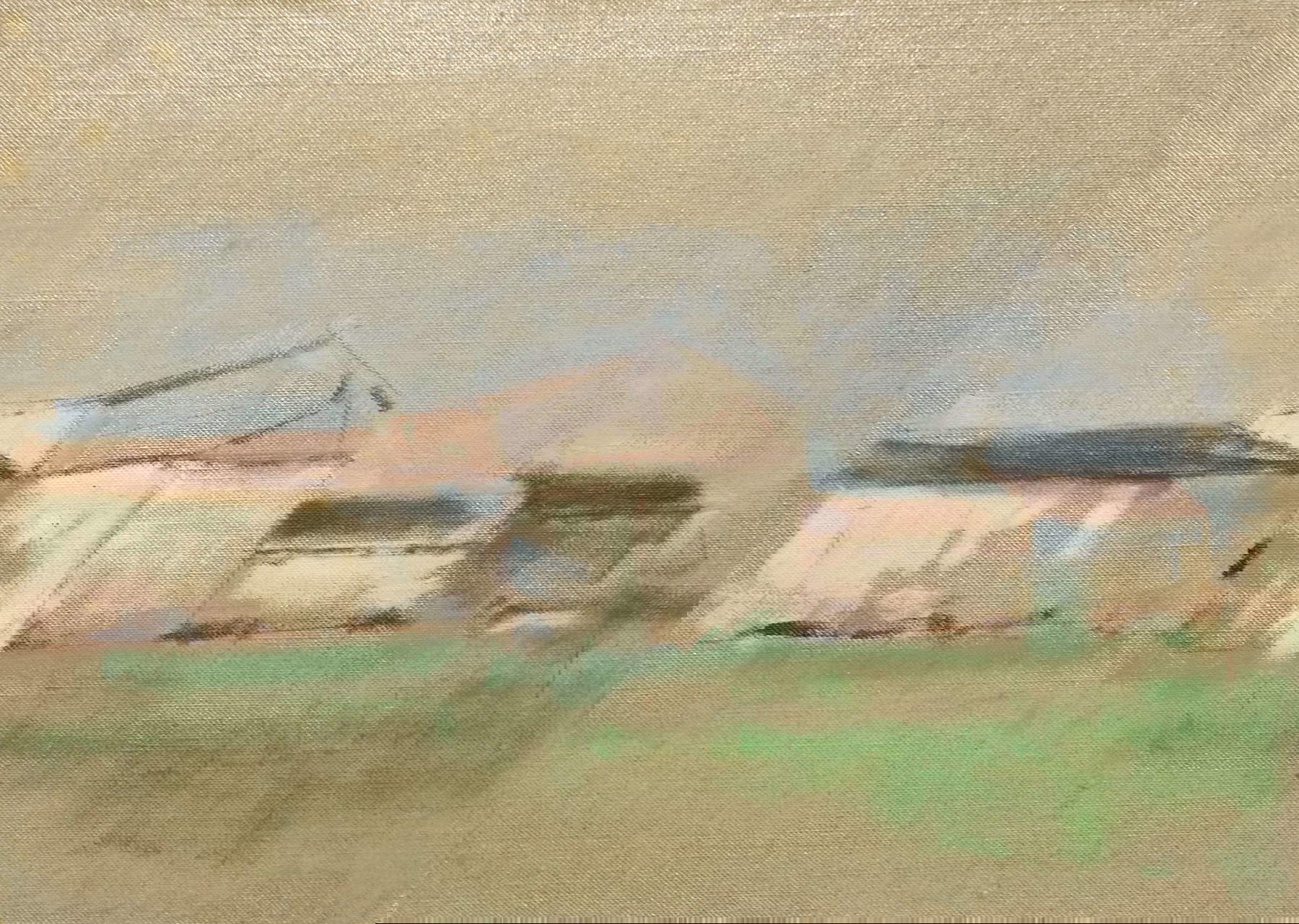 Remo Brizzi, Farm in Parma (oil on canvas, 40 x 55 cm; Remo Brizzi Archives)