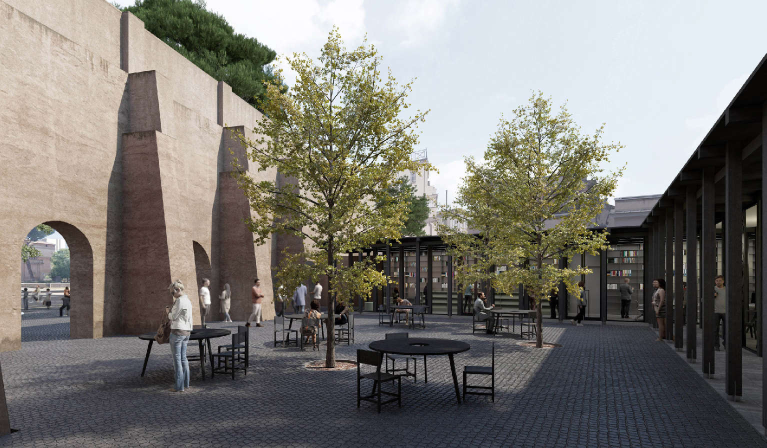 Rendering der zukünftigen Imperial-Forum-Promenade Rendering der zukünftigen Imperial-Forum-Promenade