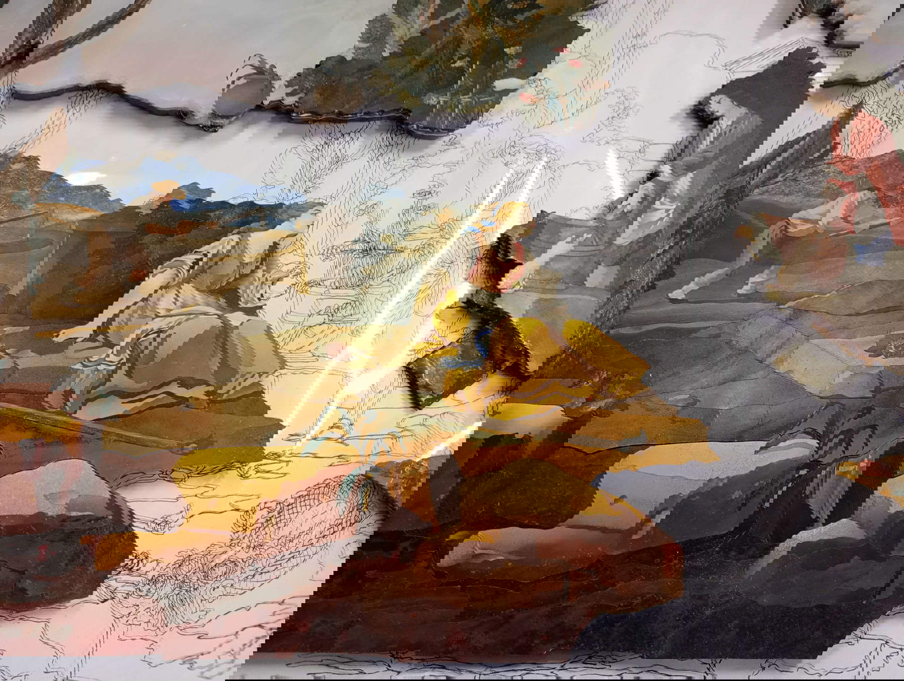 Employé de l'atelier de mosaïque et vendeur Employé de l'atelier de mosaïque et vendeur