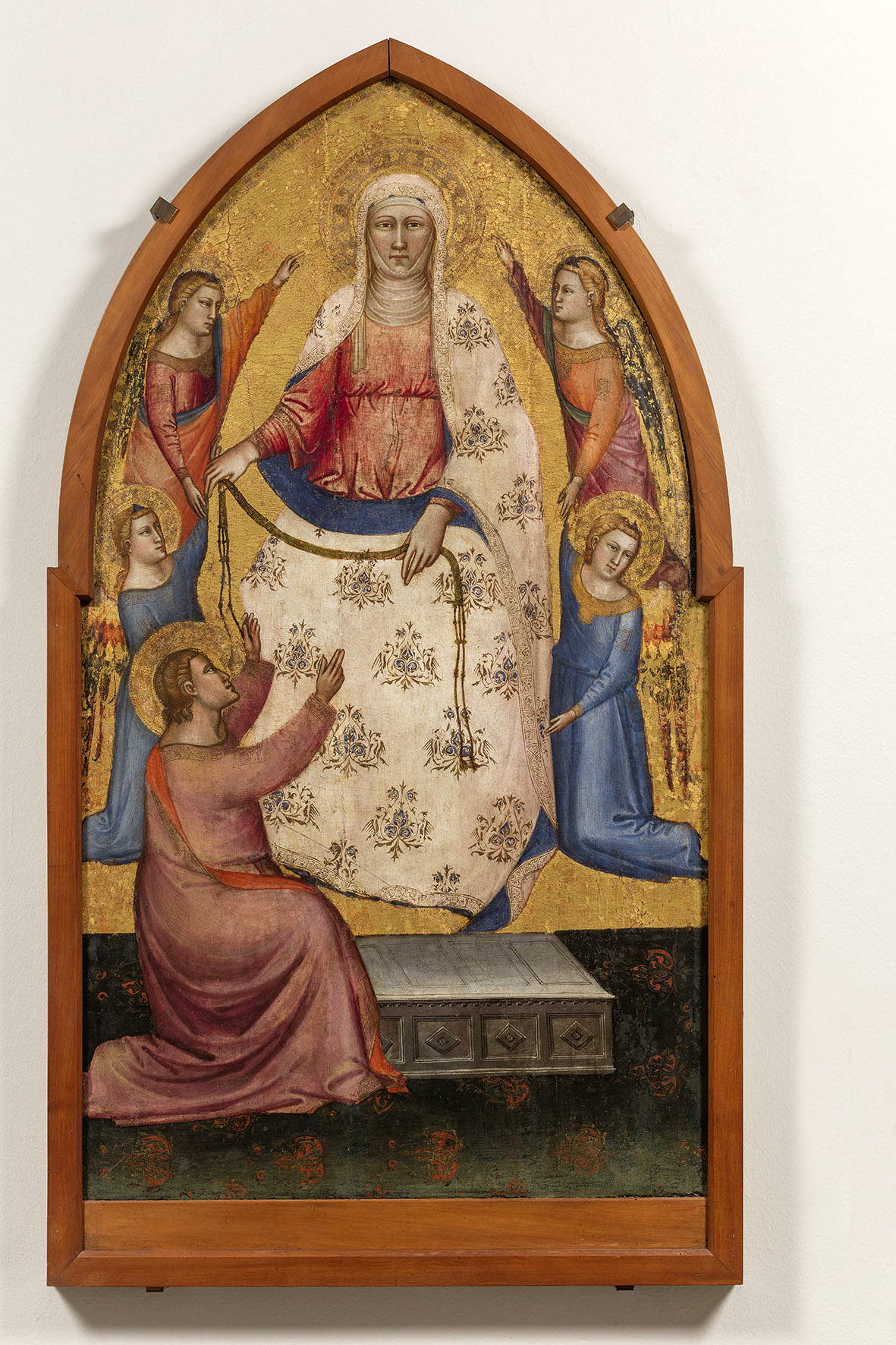 Lorenzo di Bicci, Assumption of the Virgin (c. 1395-1400; tempera and gold on panel, 124 × 71 cm; Empoli, Museo della Collegiata di Sant'Andrea, inv. 8) Lorenzo di Bicci, Assumption of the Virgin (c. 1395-1400; tempera and gold on panel, 124 × 71 cm; Empoli, Museo della Collegiata di Sant'Andrea, inv. 8)