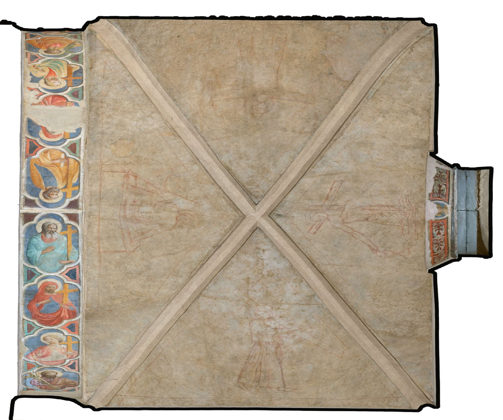 Masolino da Panicale, vault of the Chapel of the Cross (Empoli, Santo Stefano) Masolino da Panicale, vault of the Chapel of the Cross (Empoli, Santo Stefano)