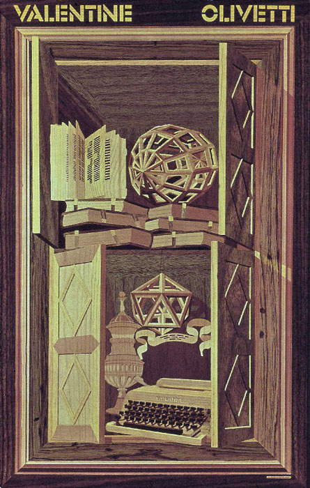 Cartel publicitario para Valentine realizado en 1970 por Milton Glaser y Gorge Leavitt.