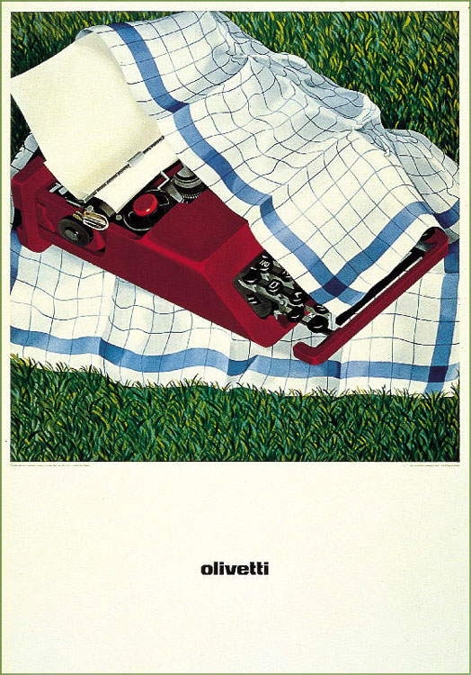 Cartel publicitario realizado en 1969 por Graziella Marchi para Valentine