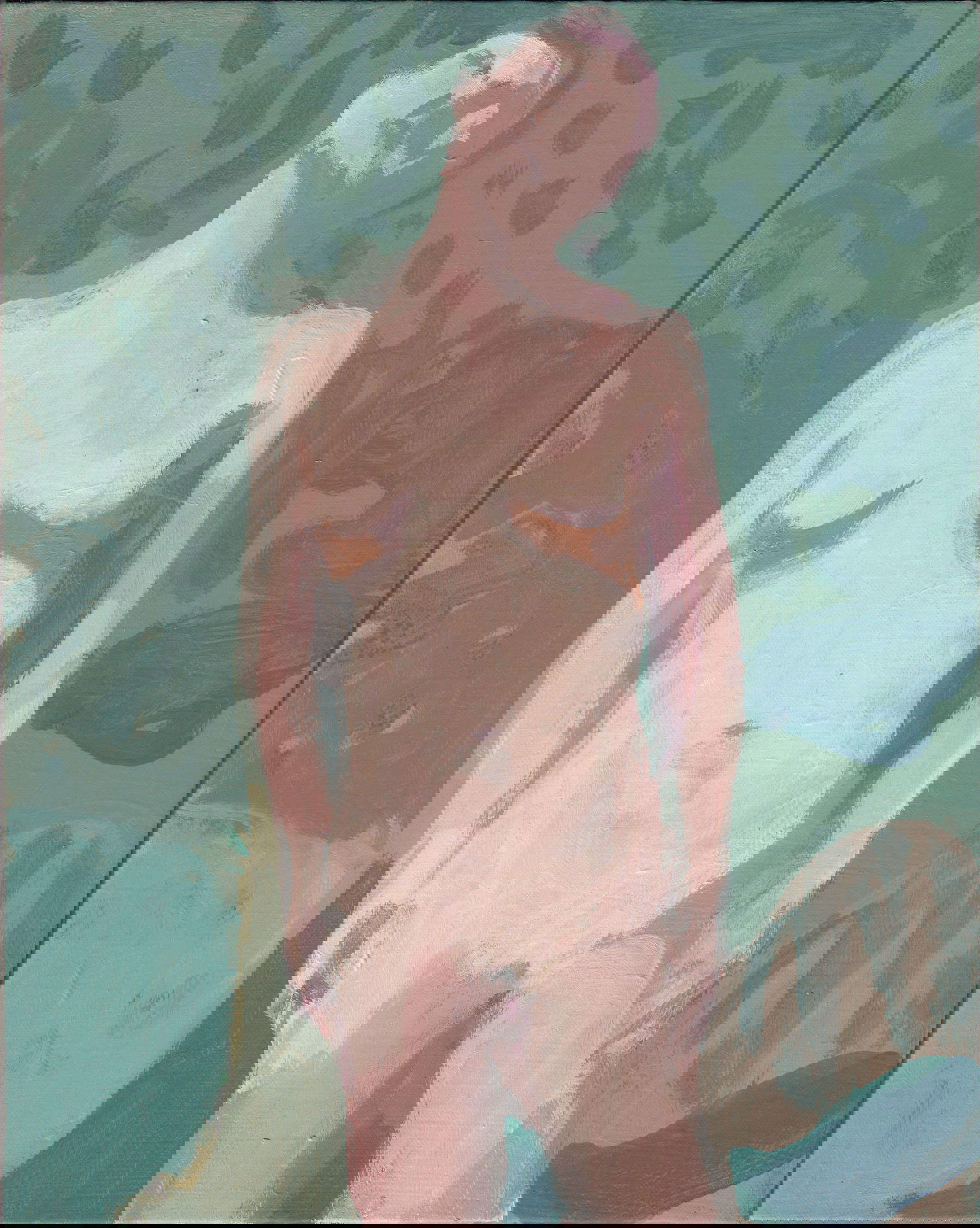 Cesare Biratoni, Figur (2016; Mischtechnik auf Leinwand, 25 x 20 cm)