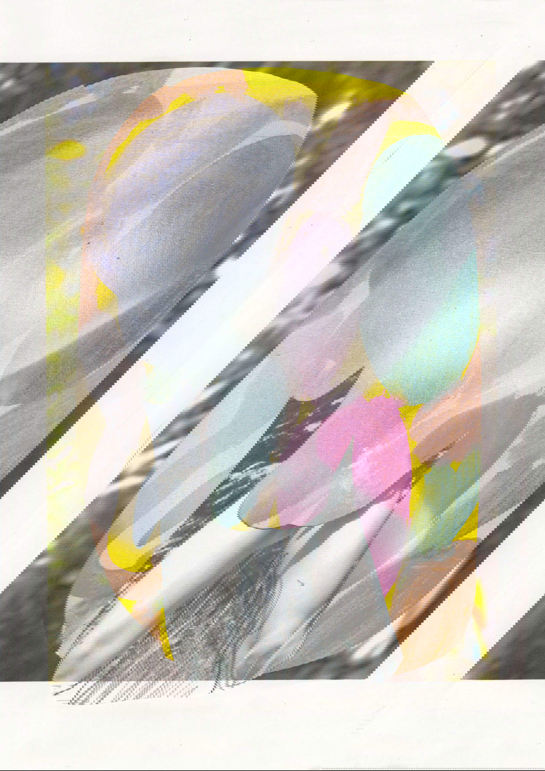 Cesare Biratoni, Ohne Titel (2017; Collage und Mischtechnik auf Leinwand, 29,7 x 21 cm)