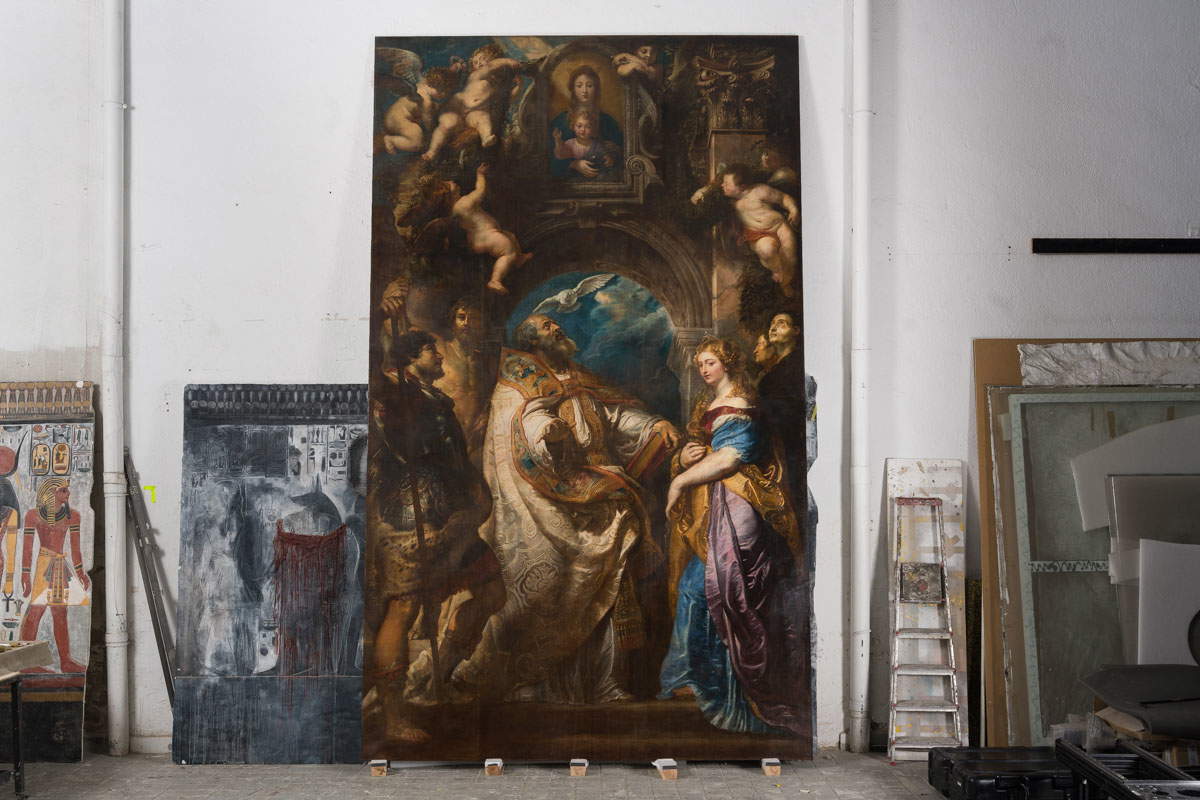 Facsimile di Rubens eseguito per una mostra a Mantova, Palazzo Te Facsimile di Rubens eseguito per una mostra a Mantova, Palazzo Te