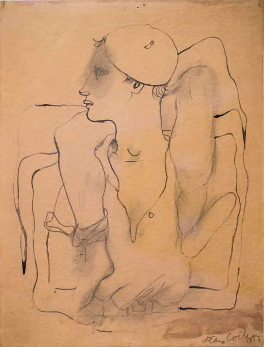 Jean Cocteau, Studio per Le Livre blanc, Dargelos (1930 circa; inchiostro e acquarellatura su carta, 27 &times; 20,6 cm; Basilea, Collezione Kinzel-Schilling)
